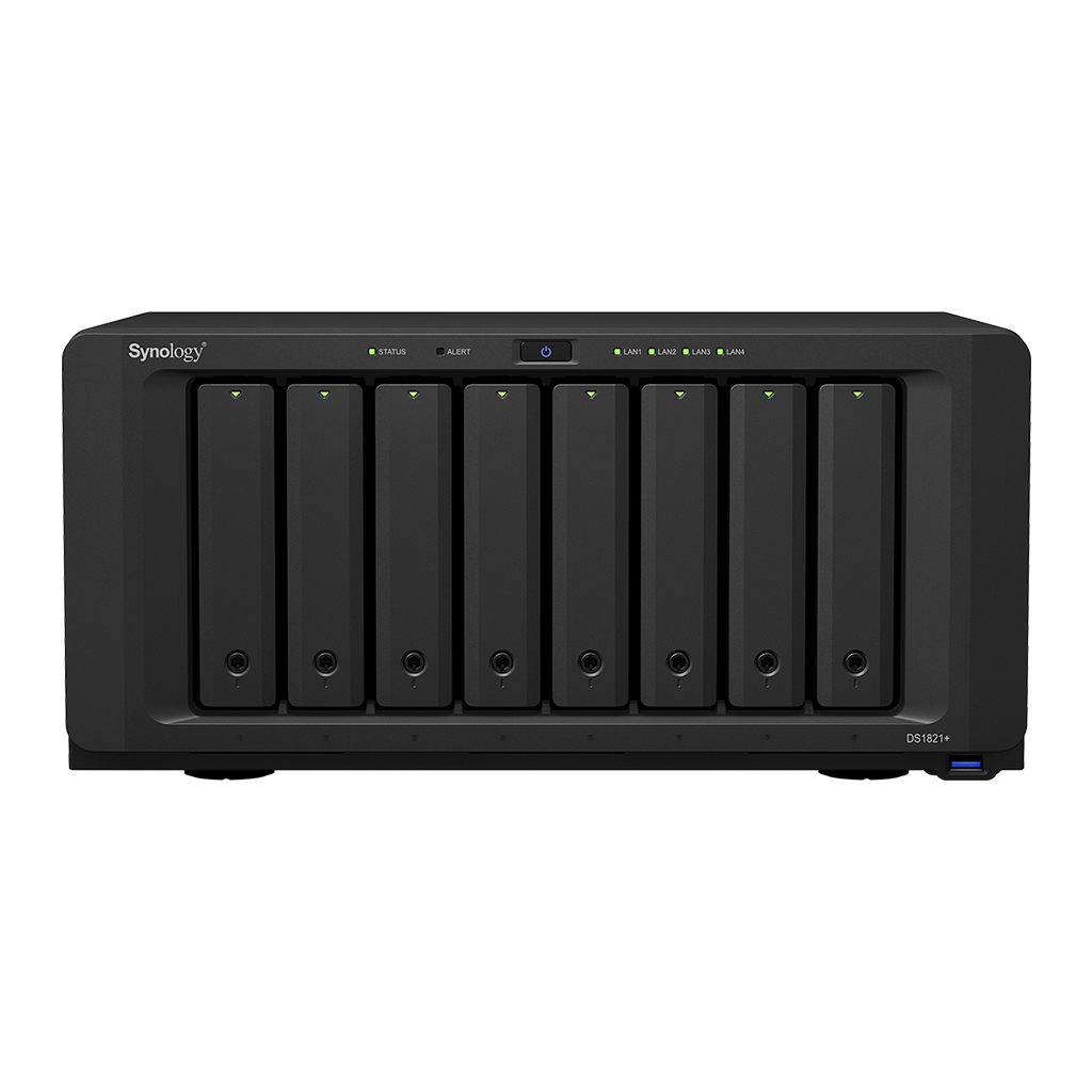 334908c08d2330886ac2f84e96debf05.jpg SYNOLOGY - SERVIDOR DiskStation DS1821+ AMD Ryzen V1500B 2.2Ghz 4 GB DDR4 ECC - Imagem 1