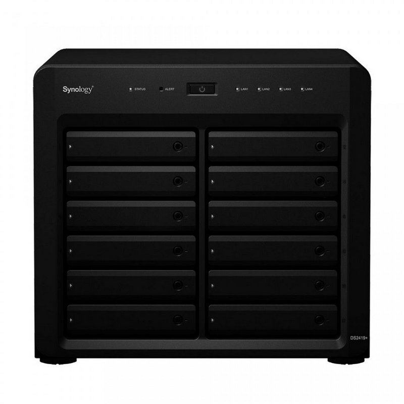 4b336ab437730d930a14852c7d5115e2.jpg Servidor NAS Synology DiskStation DS2419+ 12 Baias (expansível a 24 baias) DS2419+ - Imagem 1