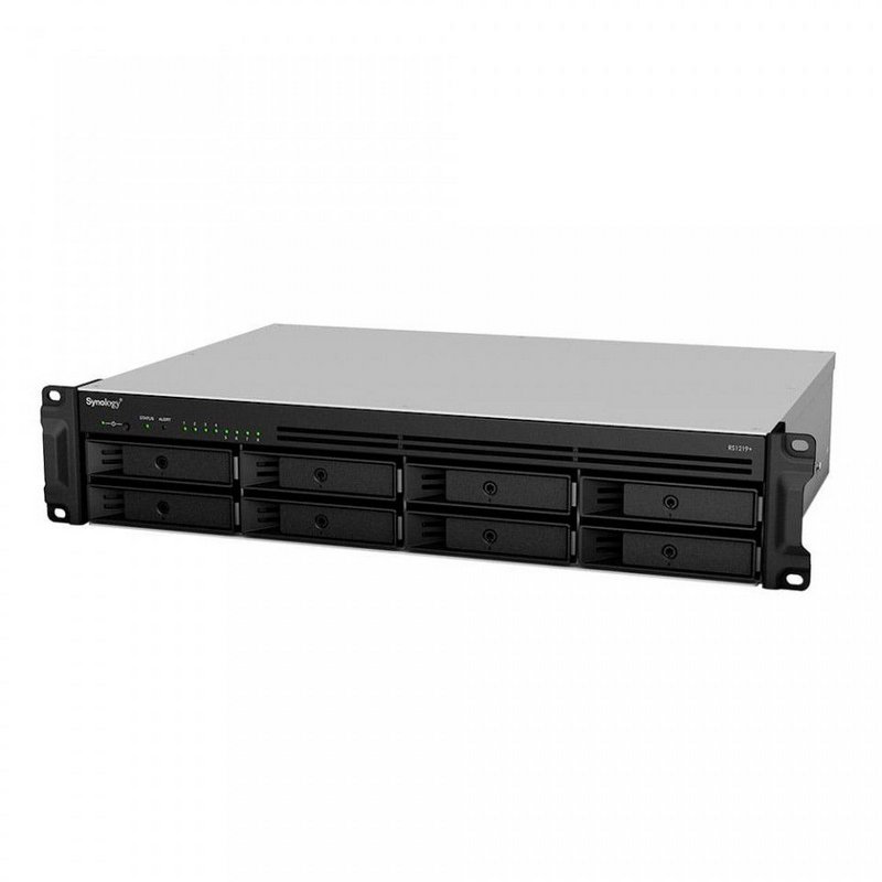 dff584f05a755977fb63000cc45e002c.jpg Servidor NAS Synology RackStation RS1219+ 8 Baias (expansível a 12 baias) - Imagem 1
